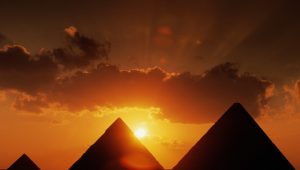 Pyramids at Sunset Cairo Egypt